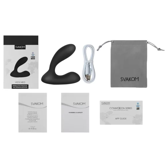 Svakom Vick Neo - punjivi VR analni vibrator (crni)