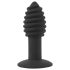 Black Velvet Twist - bežični silikonski analni vibrator (crni)