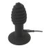Black Velvet Twist - bežični silikonski analni vibrator (crni)