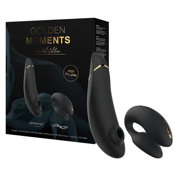 Womanizer Golden Moments 2 - klitoralni i partnerski vibrator (crni)