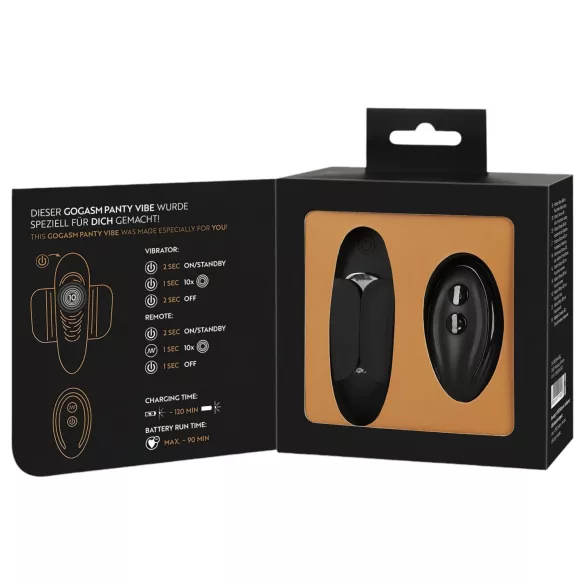 GoGasm gaćice - bežični klitorisni vibrator (crni)