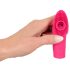 SMILE Licking - vazdušni pulsni vibrator za prste sa jezikom (pink)