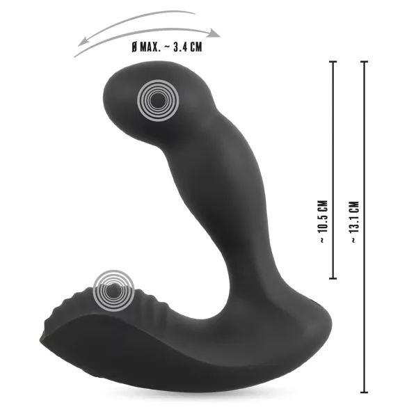 Rebel - bežični, daljinski upravljani masažer prostate (vibrator, crni)
