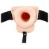 You2Toys Strap-on - šuplje, podesive prirodne boje (vibrator)