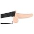You2Toys Strap-on - šuplje, podesive prirodne boje (vibrator)
