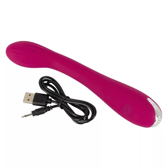 SMILE G-tačka - punjivi vibrator sa rebrastim dizajnom (ljubičasti)