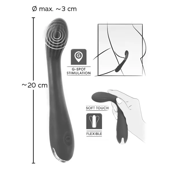 SMILE G-tačka - punjivi vibrator sa rebrastim dizajnom (ljubičasti)