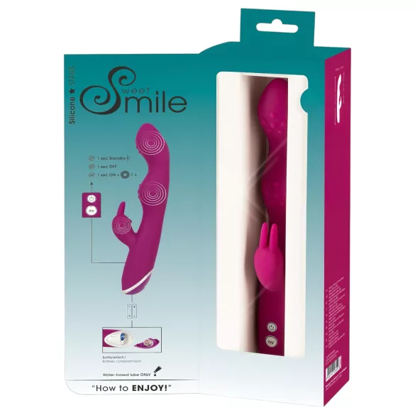 SMILE - Fleksibilni vibrator sa klitoralnim i G-tačkom stimulacijom (ljubičasti)