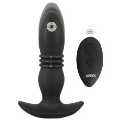 ANOS - crni analni vibrator sa bežičnim upravljanjem