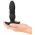 ANOS - crni analni vibrator sa bežičnim upravljanjem