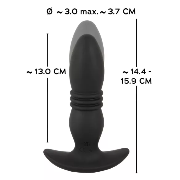 ANOS - crni analni vibrator sa bežičnim upravljanjem