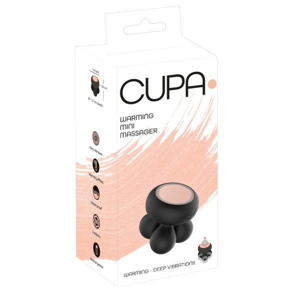 You2Toys CUPA Mini - grejni masažni vibrator (crni)
