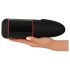 WYNE 02 - punjivi vibrator sa sisaljkom (crno-beli)