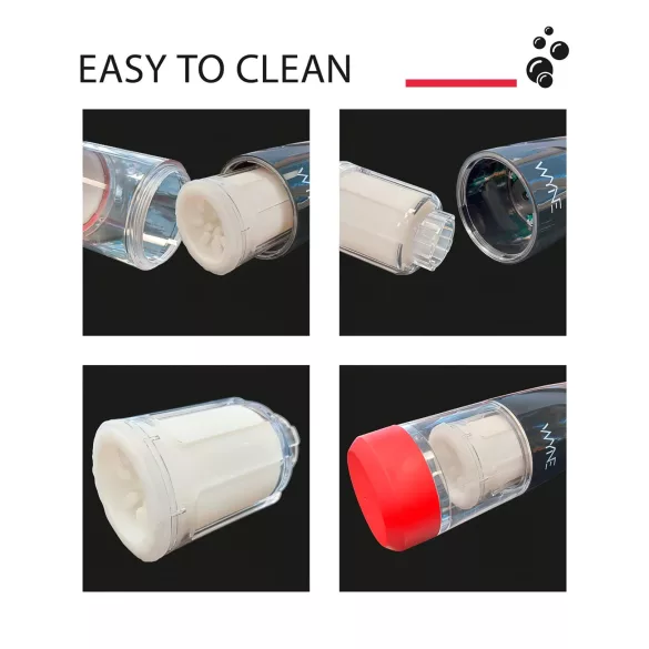 WYNE 05 - punjivi rotirajući masturbator (crno-beli)