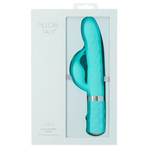 Pillow Talk Lively - punjivi vibrirajući masažer za intimne trenutke (tirkiz)
