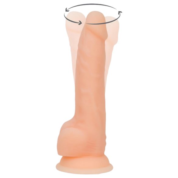 Naked Addiction Rotating 8 - rotirajući vibrator (20cm) - prirodna boja