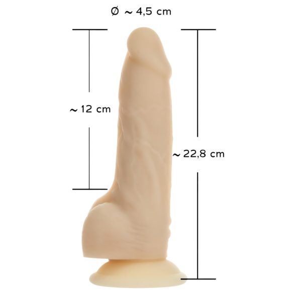 Naked Addiction Rotating 7 - rotirajući vibrator (18cm) - prirodan izgled