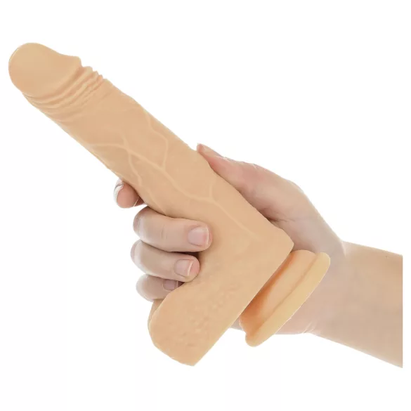 Naked Addiction 7,5 - Teleskop vibratori (19cm) - prirodan