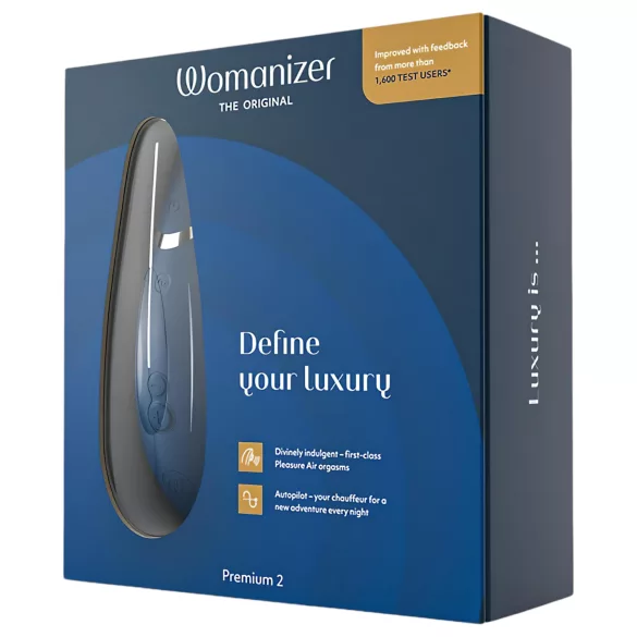 Womanizer Premium 2 - stimulator za klitoris sa vazdušnim talasima (plavo)