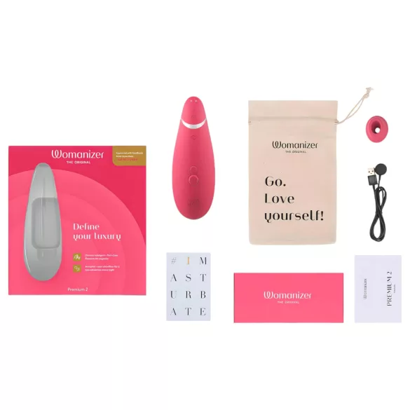 Womanizer Premium 2 - vazdušni stimulator klitorisa (roze)