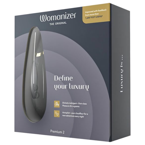 Womanizer Premium 2 - ваздушни стимулатор клиториса (црни)