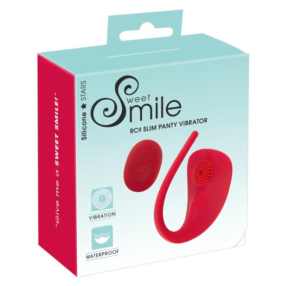 SMILE Slim Gaćice - punjivi, bežični klitoralni vibrator (crvena)
