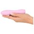 Cuties mini 3 - akumulatorski, vodootporni, rebrasti vibrator (roze)