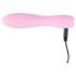 Cuties mini 3 - akumulatorski, vodootporni, rebrasti vibrator (roze)