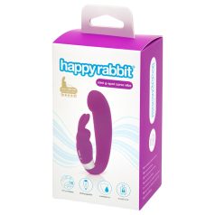   Happyrabbit Mini G - punjiva G-tačka vibrator sa stimulatorom klitorisa (ljubičasta)