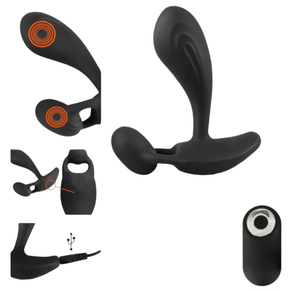 Rebel RC - 2u1 prostata vibrator (crna)