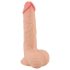 Prirodna koža - dildo sa kožom - 19cm (prirodno)