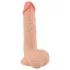 Prirodna koža - dildo sa kožom - 19cm (prirodno)