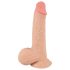 Prirodna koža - dildo sa kožom - 19cm (prirodno)