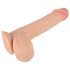 Prirodna koža - dildo sa kožom - 19cm (prirodno)