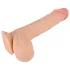 Prirodna koža - dildo sa kožom - 19cm (prirodno)