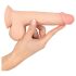 Prirodna koža - dildo sa kožom - 19cm (prirodno)