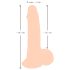 Prirodna koža - dildo sa kožom - 19cm (prirodno)