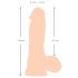 Nature Skin - dildo od kože - 20cm (prirodni izgled)