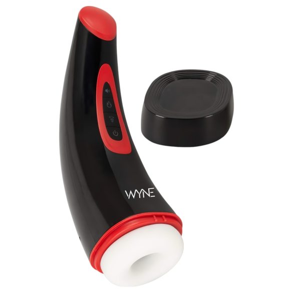 WYNE 03 - crni vibrirajući usisni masturbator na baterije