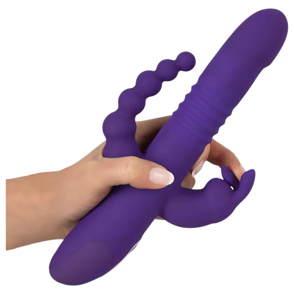 SMILE Triple - bežični vibrator sa tri kraka i rotacijom (ljubičasti)