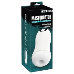STROKER - Punjivi, usisno-vibracioni masturbator (beli)