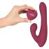 Javida - rotacioni vibrator sa radiom i klitoralnom rukom (crveni)