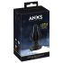 ANOS - rebričasti mekani analni plug - 5 cm (crna)