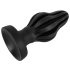 ANOS - rebričasti mekani analni plug - 5 cm (crna)
