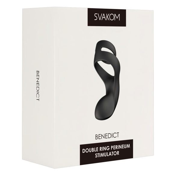 Svakom Benedict - stimulativni vibrirajući penis prsten za perineum (crni)