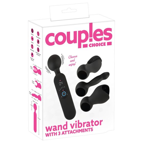 Par za užitak - crni grejni vibrator sa masažom, punjiv baterijom