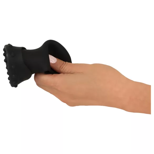 Par za užitak - crni grejni vibrator sa masažom, punjiv baterijom