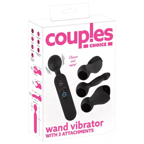 Par za užitak - crni grejni vibrator sa masažom, punjiv baterijom