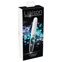 Liaison Straight - punjivi, LED vibrator (prozirno-bela)