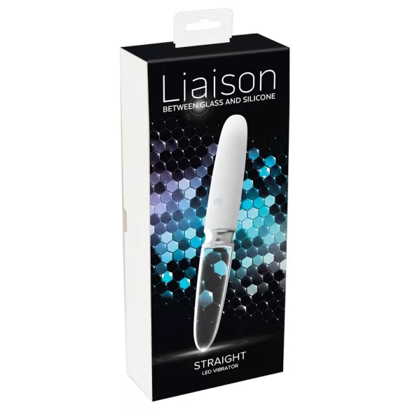Liaison Straight - punjivi, LED vibrator (prozirno-bela)